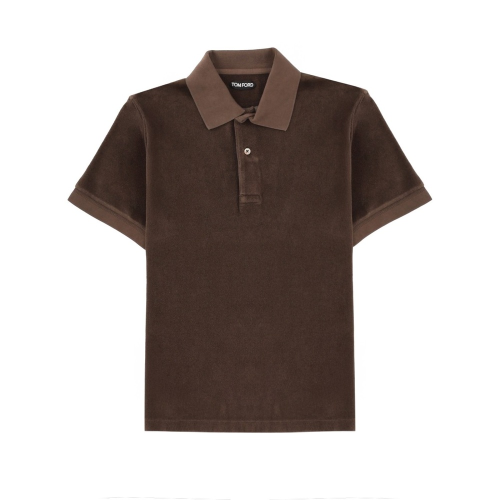 TOM FORD Short-Sleeved Polo Shirt Crafted From Plush Fabric